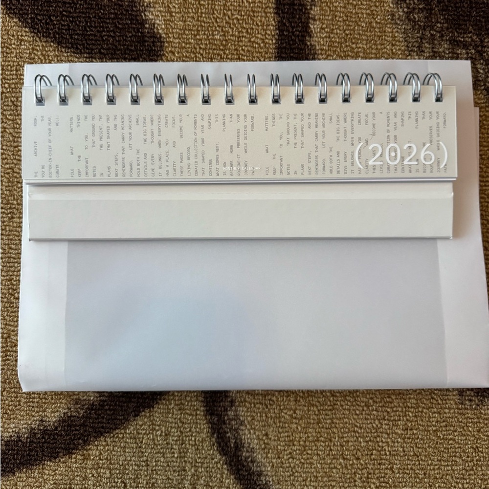 Cloth and Paper Spiral Desk Calendar NWT